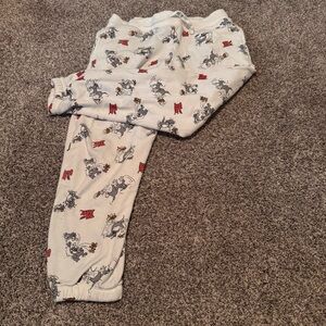 Tom and Jerry White Sweatpants Pants Cartoon Retro Sleep Pants Size Medium